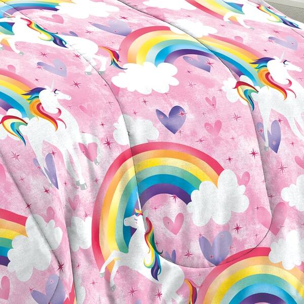 Shop Dream Factory Unicorn 3 Piece Comforter Set Overstock