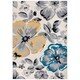 Modern Floral Circles Cream Area Rug - 9' x 12' - Thumbnail 1