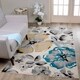 Modern Floral Circles Cream Area Rug - 9' x 12' - Thumbnail 0
