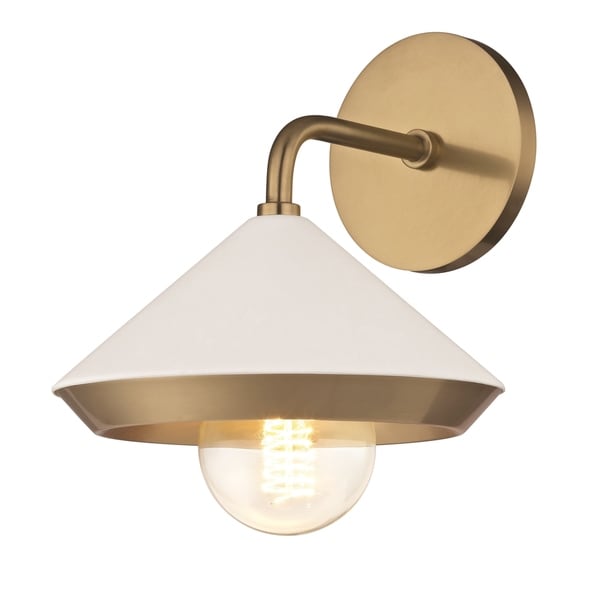 Shop Mitzi by Hudson Valley Marnie 1-light Aged Brass Wall ... Shop Mitzi by Hudson Valley Marnie 1-light Aged Brass Wall ... on Aged Brass Wall Sconce id=43552