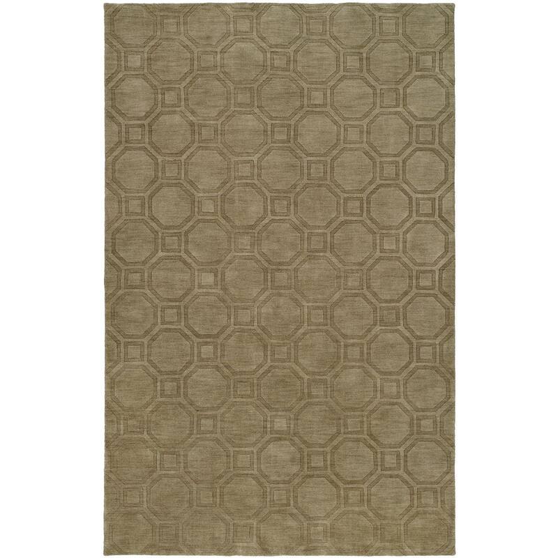 Echo Smokey Taupe Wool Handmade Area Rug