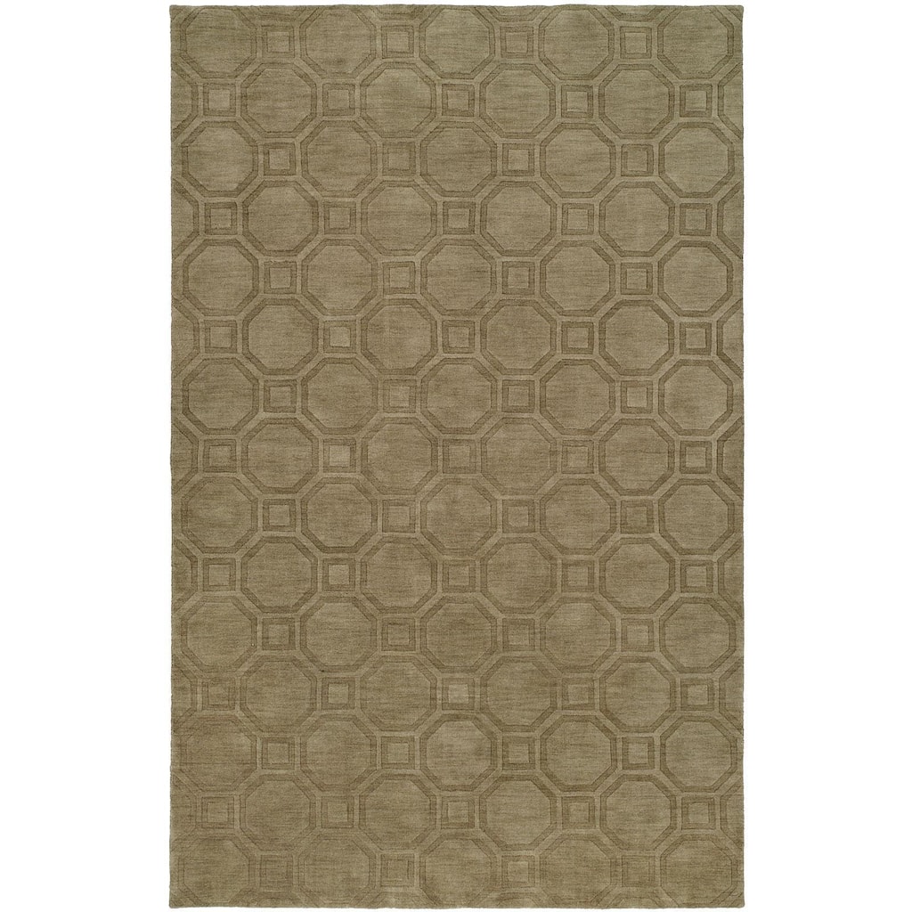 Echo Smokey Taupe Wool Handmade Area Rug