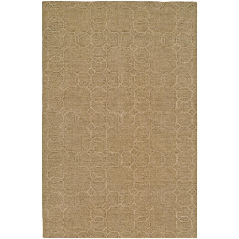 Echo Topaz Beige Wool Handmade Area Rug
