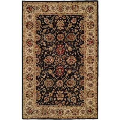 Empire Black/Ivory Wool Hand-tufted Area Rug