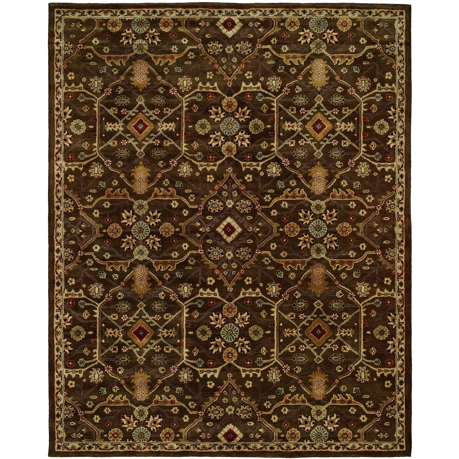 KALATY Empire Chocolate Wool Hand-tufted Area Rug