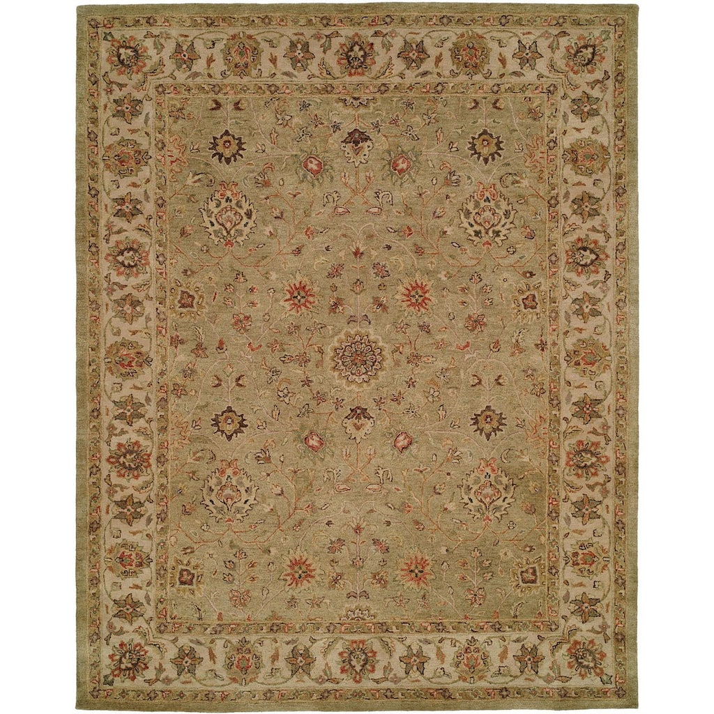 Empire Green/Ivory Hand-tufted Area Rug
