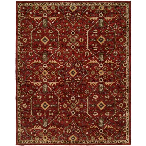Empire Russet Rust Wool Hand-tufted Area Rug (3'6 x 5'6) - 3'6" x 5'6"