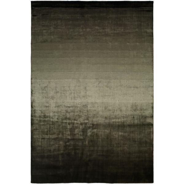 Nova Earth and Shadow Brown Viscose Handmade Area Rug - 6' x 9'