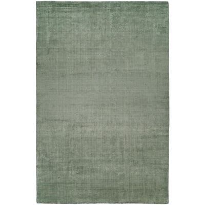 Nova Sea Mist Blue Viscose Handmade Area Rug