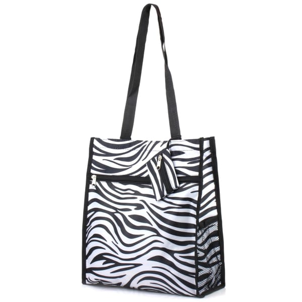 Shop Zodaca Zebra Lightweight All Purpose Handbag Zipper Carry Tote Shoulder Bag for Travel ...