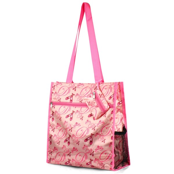 Shop Zodaca Pink Ballet Lightweight All Purpose Handbag Zipper Carry Tote Shoulder Bag for ...