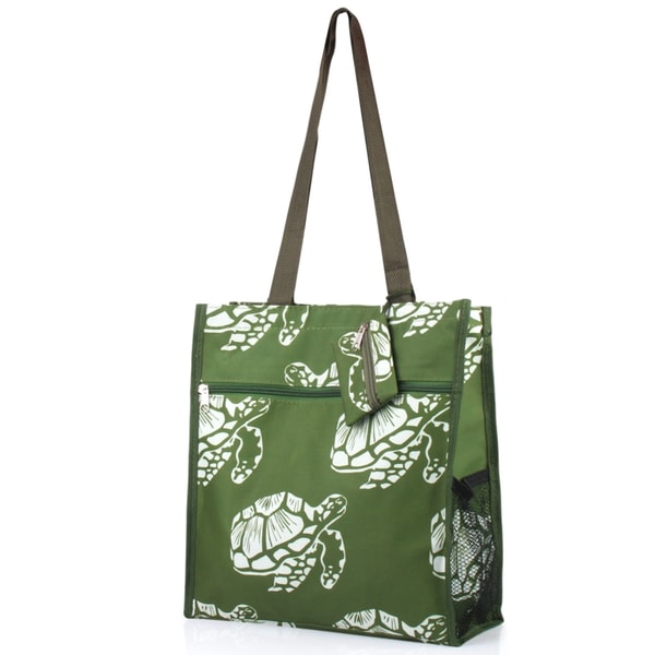 Shop Zodaca Green Turtle Lightweight All Purpose Handbag Zipper Carry Tote Shoulder Bag for ...