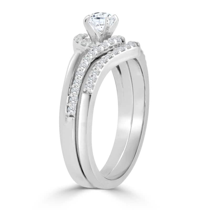 Auriya 1/2ctw Round Diamond Engagement Ring Set 14k Gold