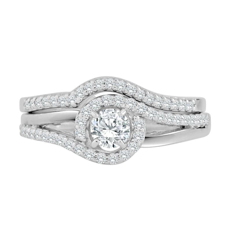 Auriya 1/2ctw Round Diamond Engagement Ring Set 14k Gold