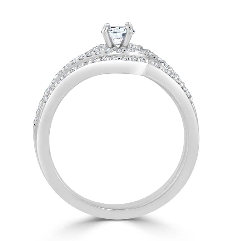 Auriya 1/2ctw Round Diamond Engagement Ring Set 14k Gold
