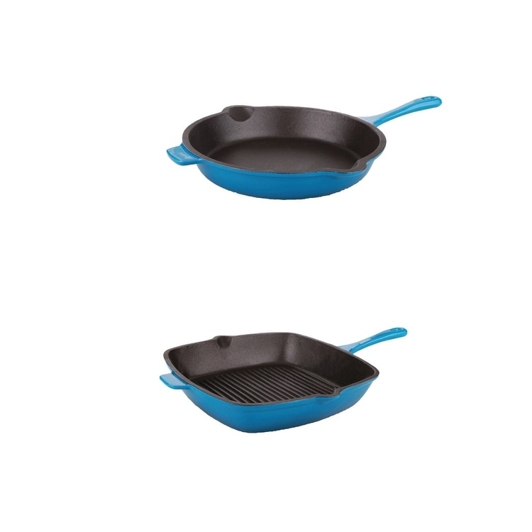 Cast-iron flat frying pan Perfelli 6459 grill 32x22 cm.