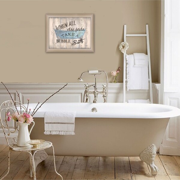 Art Print Framed or Plaque by Debbie DeWitt Take a Bubble Bath DEW396
