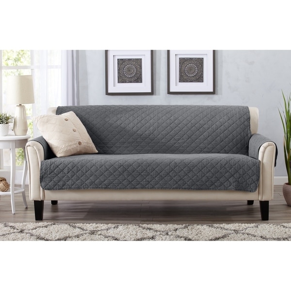 Home Fashion Designs Laurina Stonewashed Reversible Sofa Protector