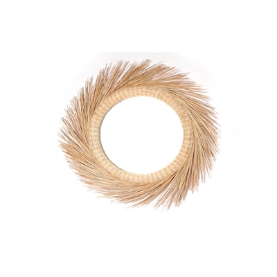 Natural Wicker Bird Nest Mirror