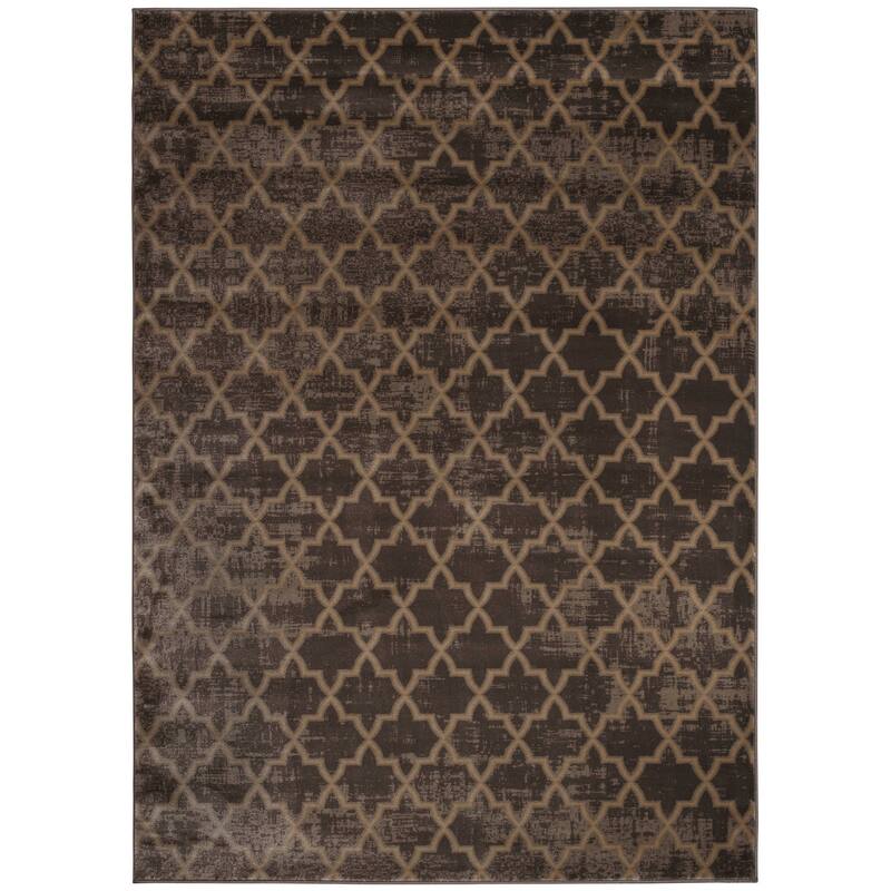 Admire Home Living Plaza Modern Contemporary Geometric Pattern Area Rug