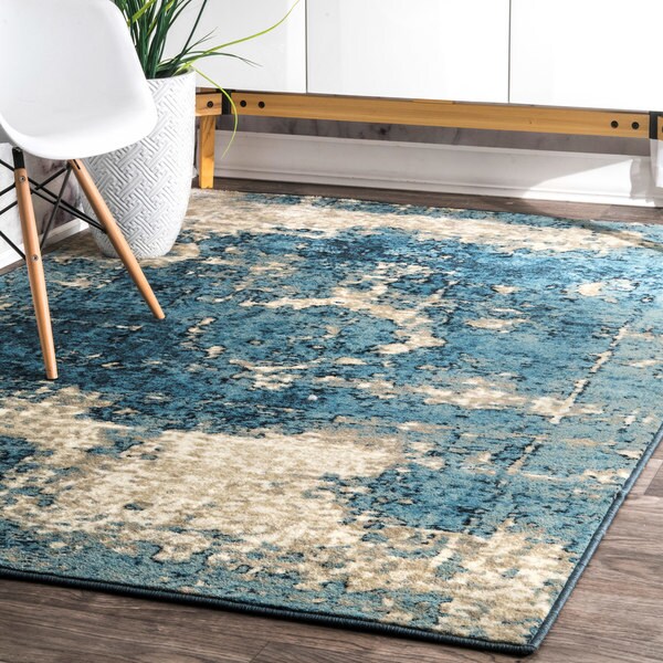 Maison Rouge Elaine Traditional Vintage Fancy Blue Rug - 12' x 15'