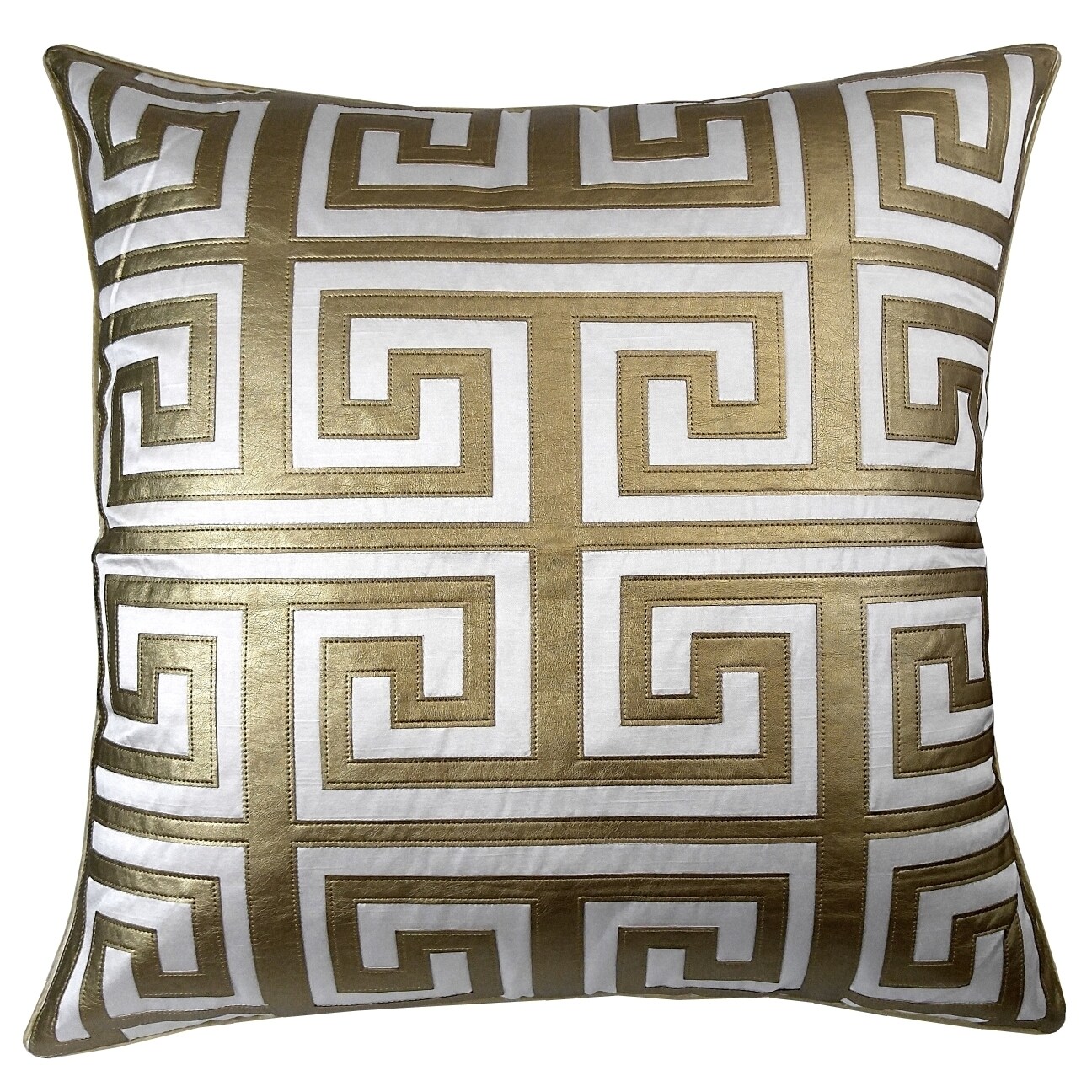 Gold greek key outlet pillow