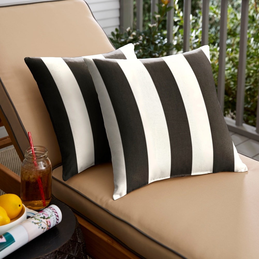 RSH Décor Set of 2 Indoor Outdoor Decorative Square Throw Pillows Made of Sunbrella Astoria Sunset 20 x 20 