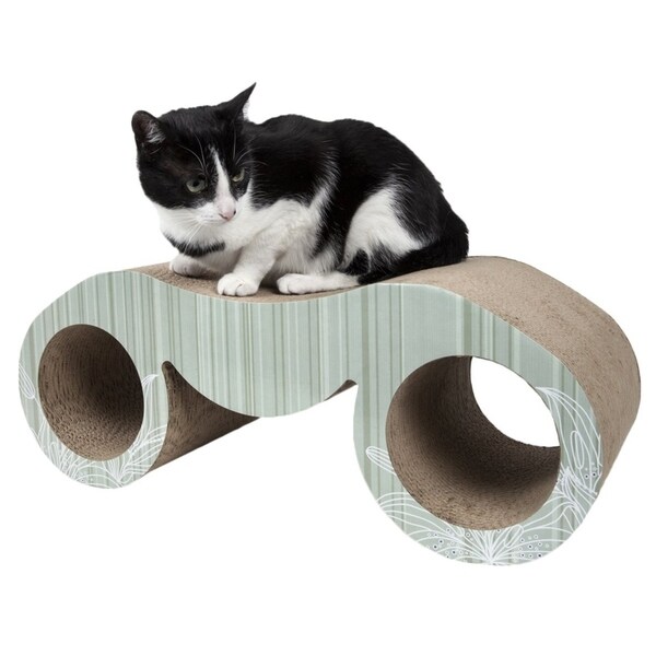 Pet Life Binocular Ultra Premium Modern Exquisite Contoured Cat Scratcher. Opens flyout.
