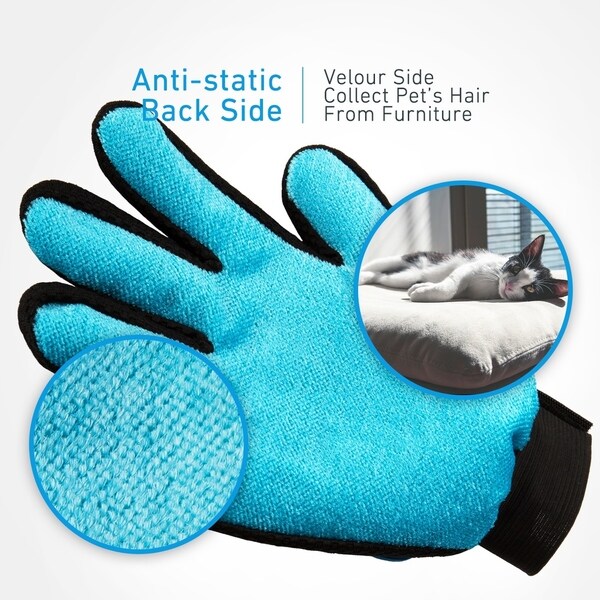 pet shedding and grooming glove