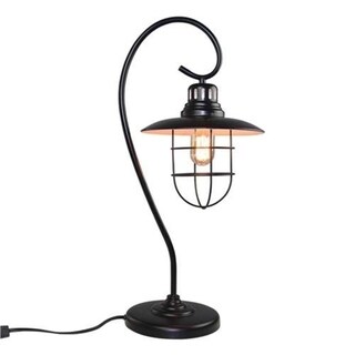 black lantern table lamp