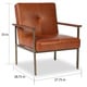 preview thumbnail 2 of 6, Strick & Bolton Retro Steel Tan Leather Armchair