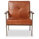 preview thumbnail 6 of 6, Strick & Bolton Retro Steel Tan Leather Armchair