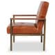 preview thumbnail 5 of 6, Strick & Bolton Retro Steel Tan Leather Armchair