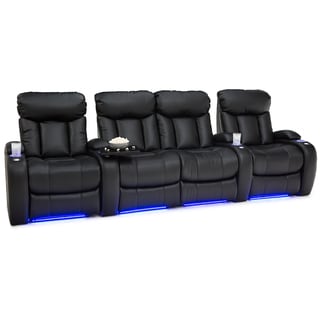 Top Product Reviews For Seatcraft Orleans Black Leather Gel Seatcraft Orleans Black Leather Gel Recline Row Of 4 Home Theater Seats With Loveseat