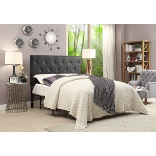 Contemporary Crystal Diamond Tufted Headboard, Black. Opens flyout.