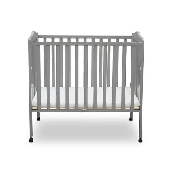 Shop Delta Children Folding Portable Crib With Mattress Grey