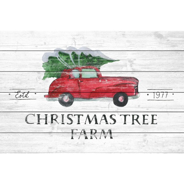 Marmont Hill - Handmade Rock Your Christmas Painting Print on White Wood