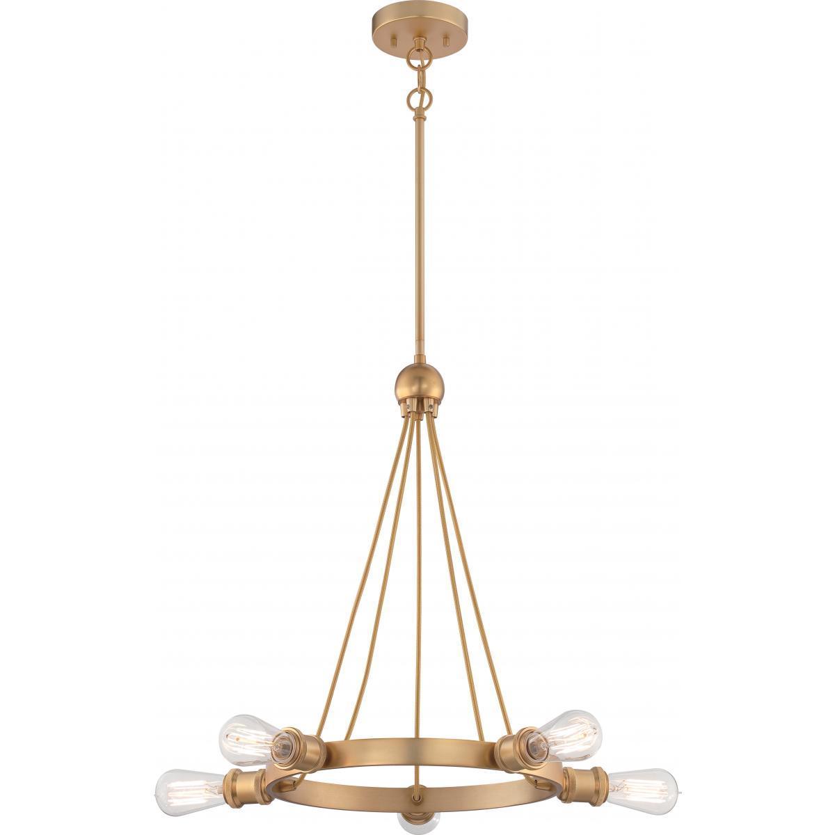 Paxton 5 Light Chandelier (Natural Brass) - Chandeliers For Bedrooms by Overstock.com