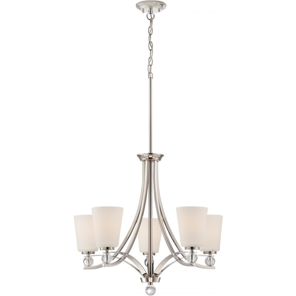 Connie 5 Light Chandelier (Polished Nickel) - Chandeliers For Bedrooms by Overstock.com