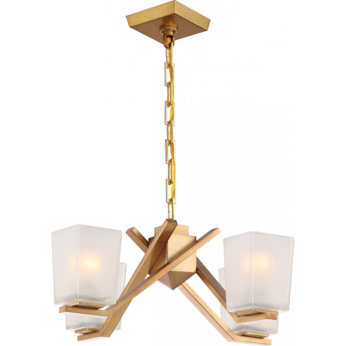 Timone 4 Light Chandelier (Vintage Brass) - Chandeliers For Bedrooms by Overstock.com