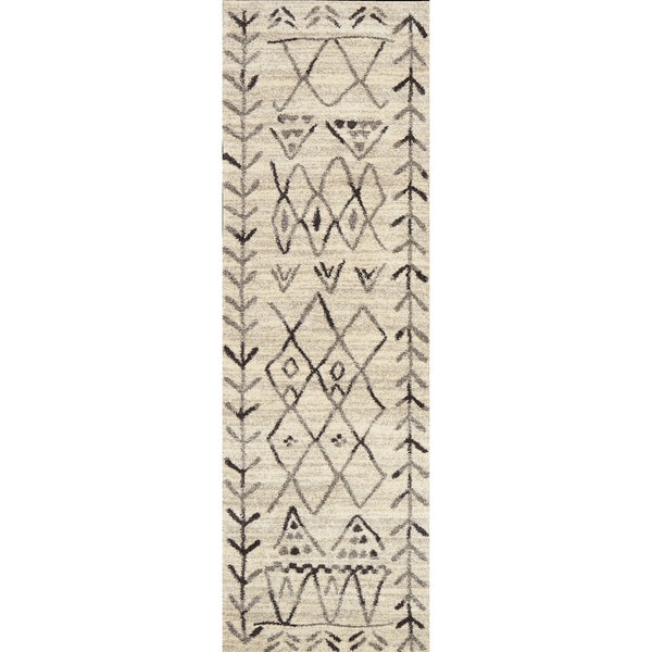 Brently Heather Gray/ Black Runner Rug - 2'5" x 7'7" Runner