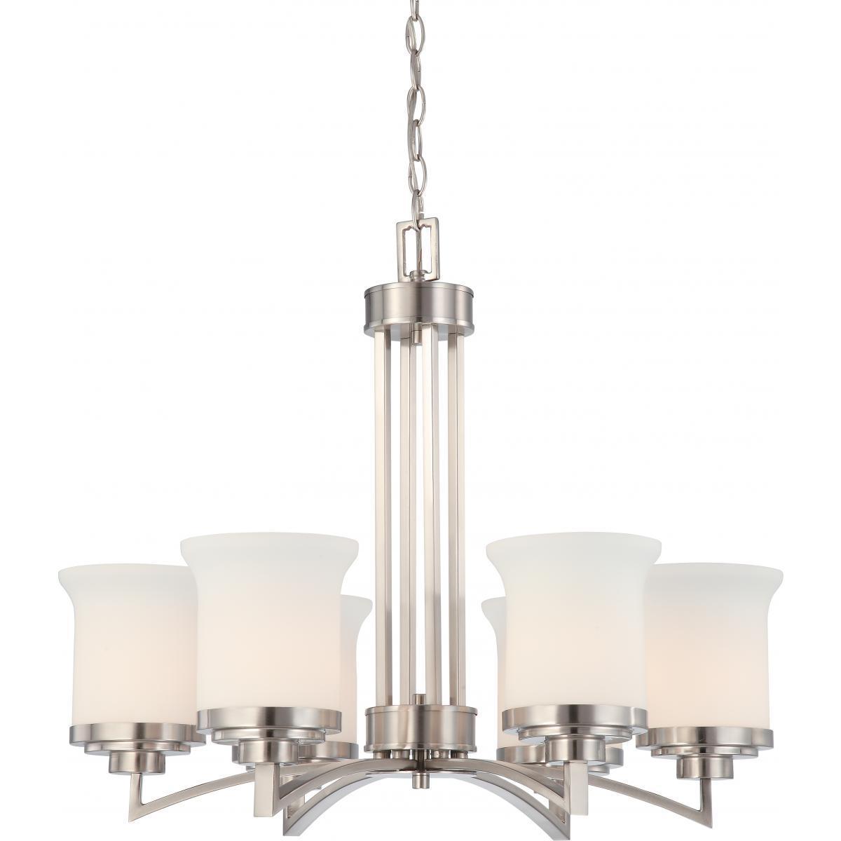 Harmony 6 Light Chandelier (Brushed Nickel) - Chandeliers For Bedrooms by Overstock.com