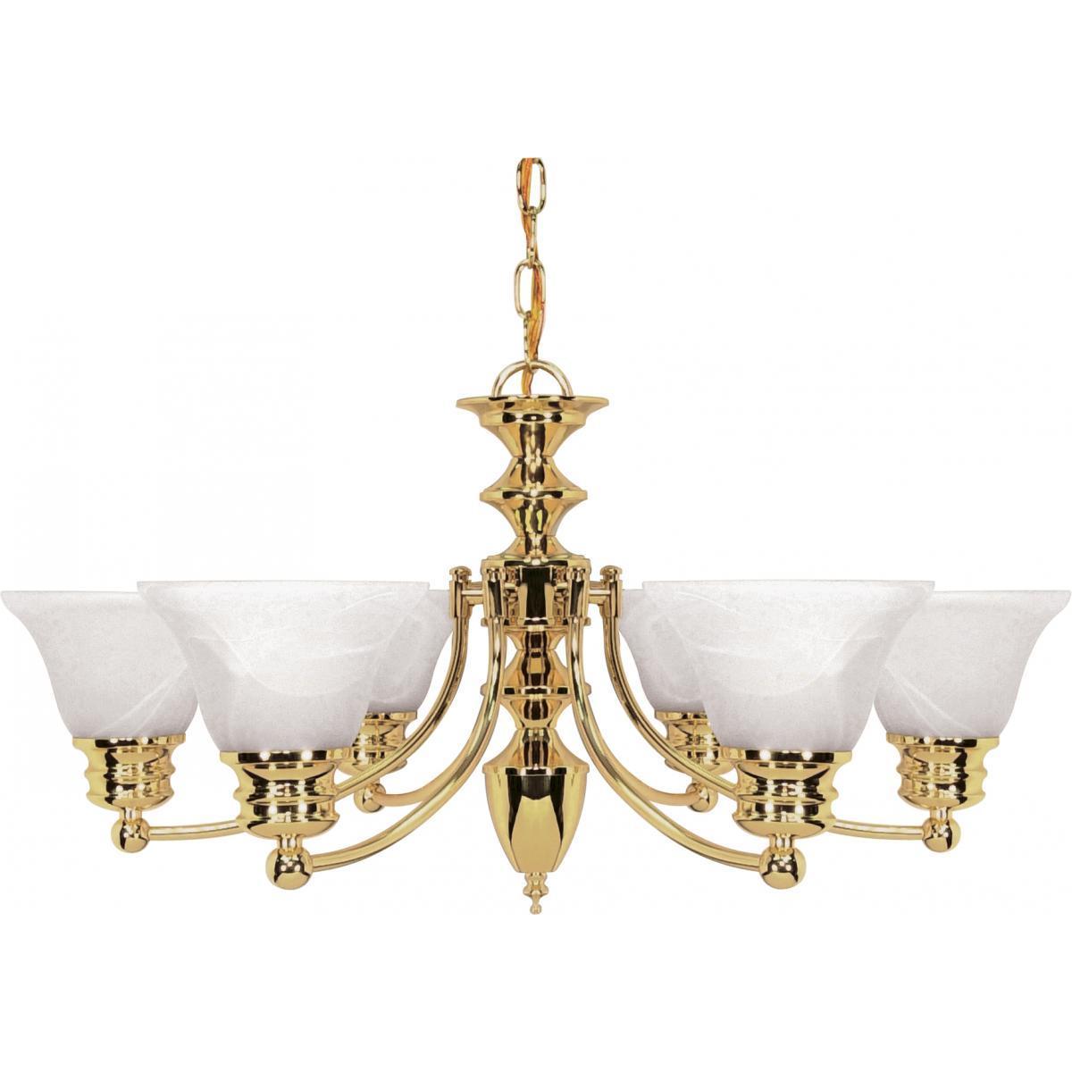 Empire 6 Light Chandelier (Polished Brass) - Chandeliers For Bedrooms by Overstock.com