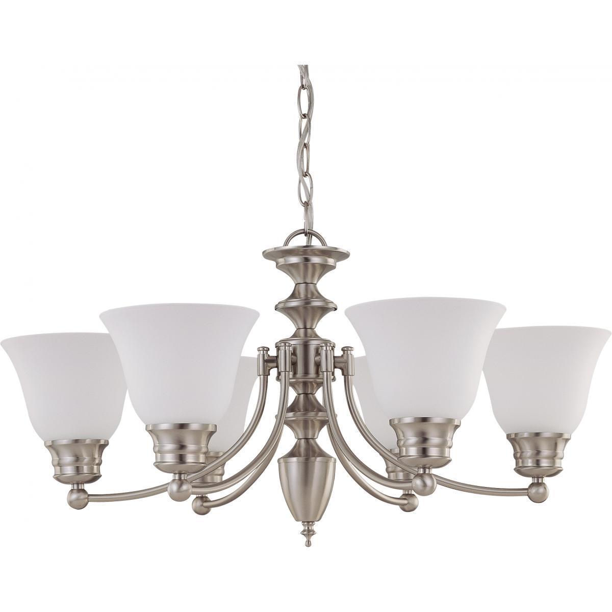 Empire 6 Light Chandelier (Brushed Nickel) - Chandeliers For Bedrooms by Overstock.com