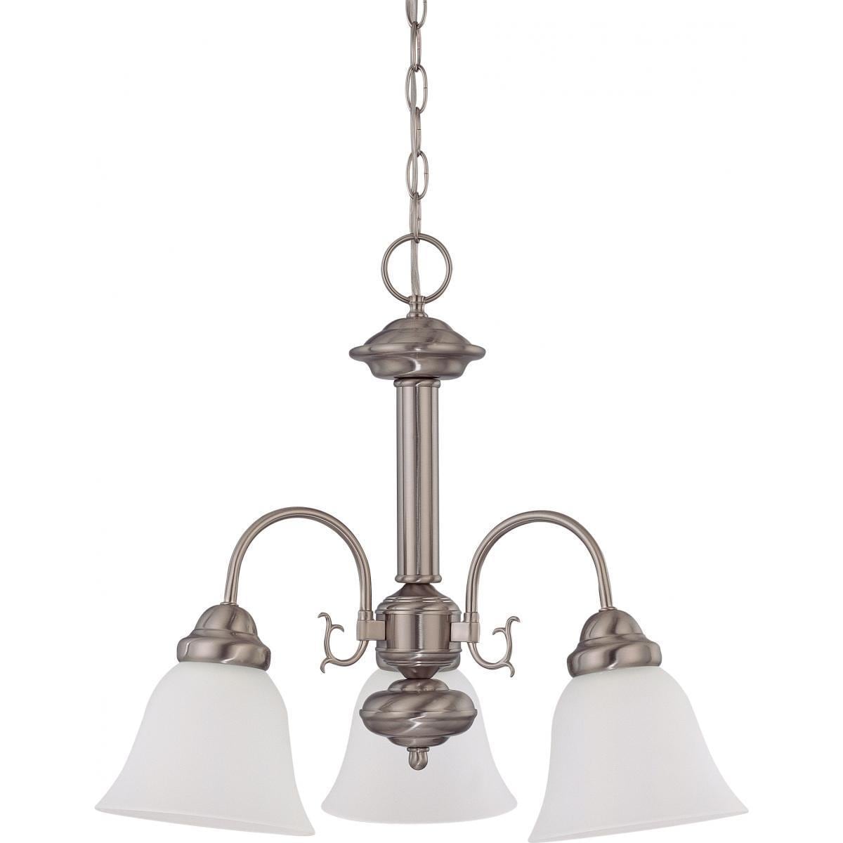 Ballerina 3 Light Chandelier (Brushed Nickel) - Chandeliers For Bedrooms by Overstock.com