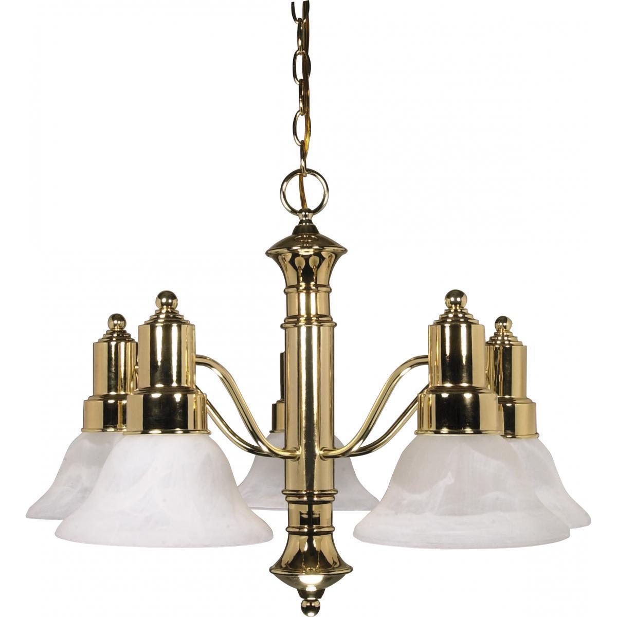 Gotham 5 Light Chandelier (Polished Brass) - Chandeliers For Bedrooms by Overstock.com