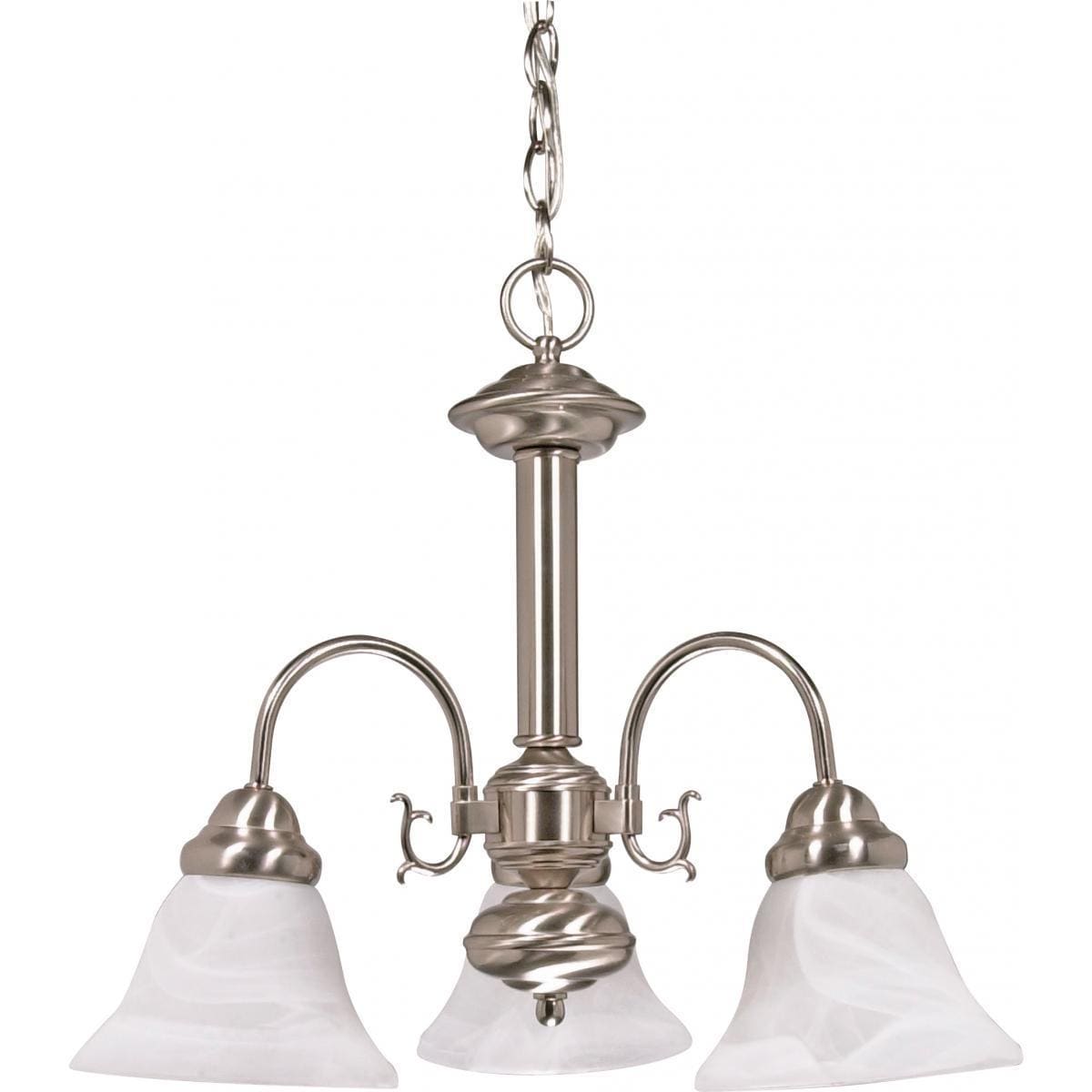 Ballerina 3 Light Chandelier (Brushed Nickel) - Chandeliers For Bedrooms by Overstock.com