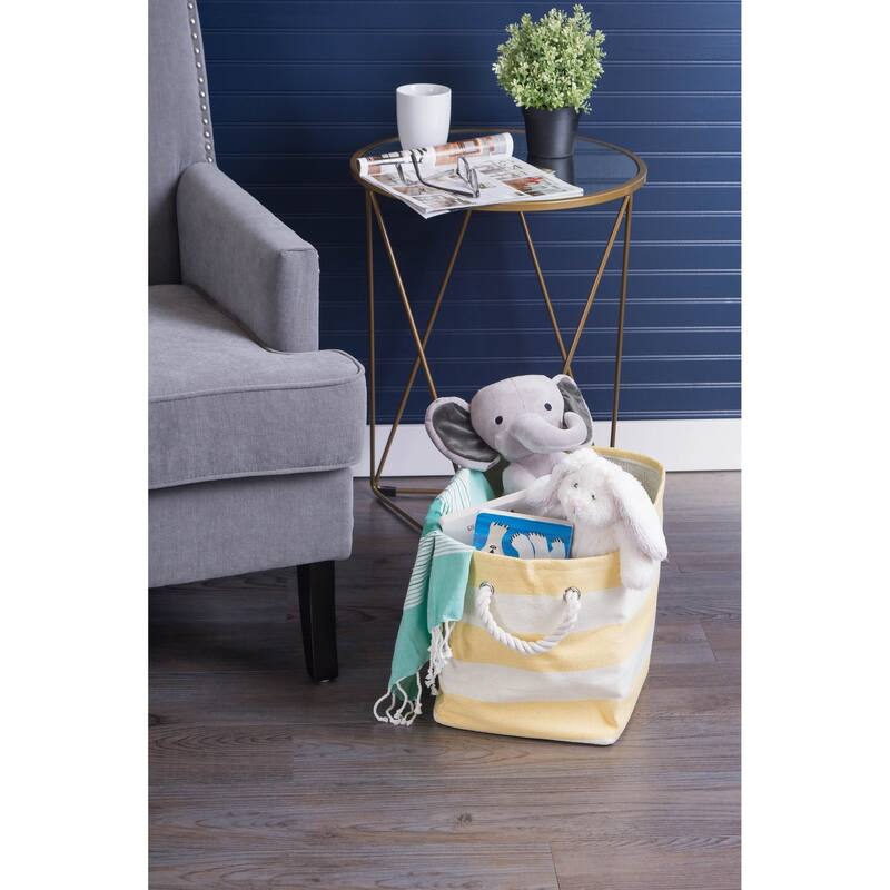 DII Striped Decorative Storage Bin