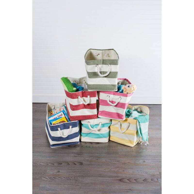 DII Striped Decorative Storage Bin