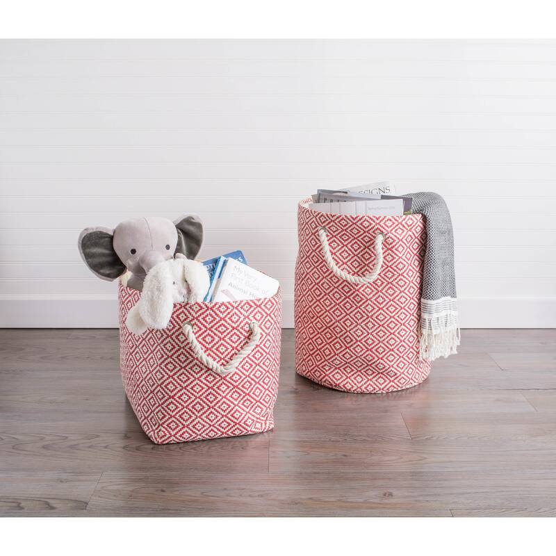 DII Striped Decorative Storage Bin